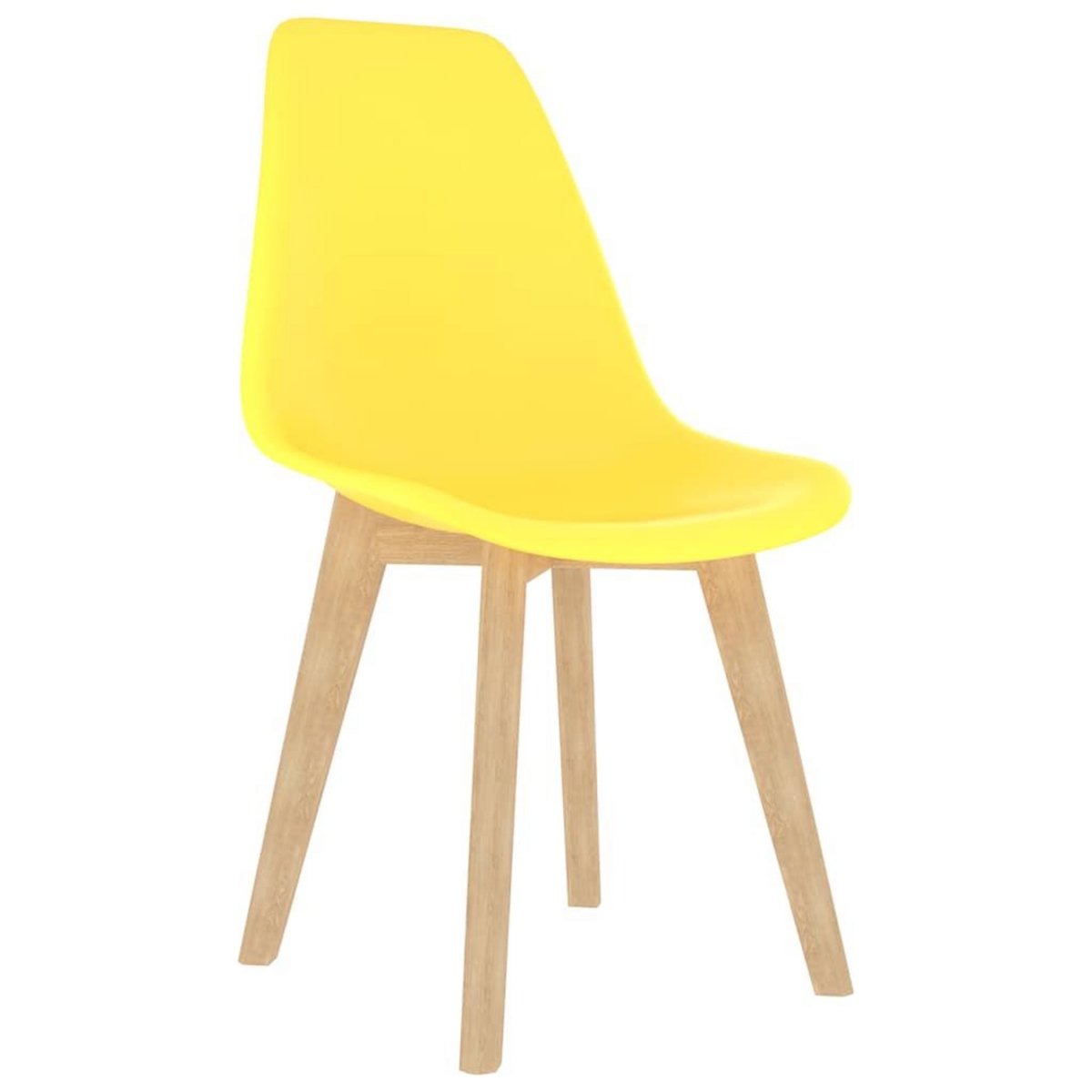 VIDAXL Chaises a manger lot de 6 jaune plastique