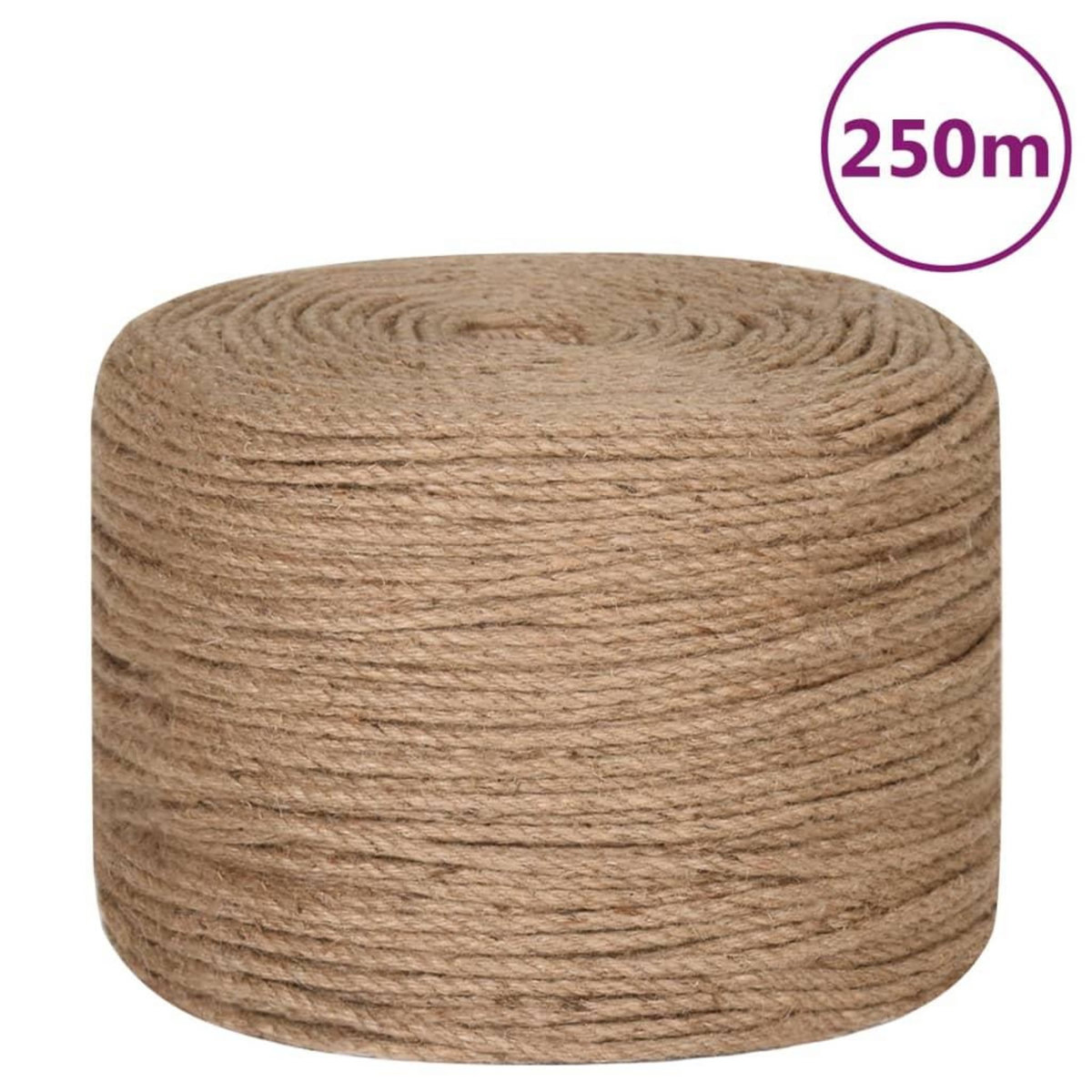 VIDAXL Corde de jute 250 m de long 6 mm d'epaisseur