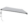 Voir la diapositive 4 : VIDAXL Auvent retractable automatique anthracite blanc 600x300 cm