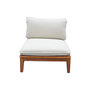 Voir la diapositive 5 : SWEEEK Banquette modulable de jardin bois d'acacia et bouclette 2 places beige - Yona