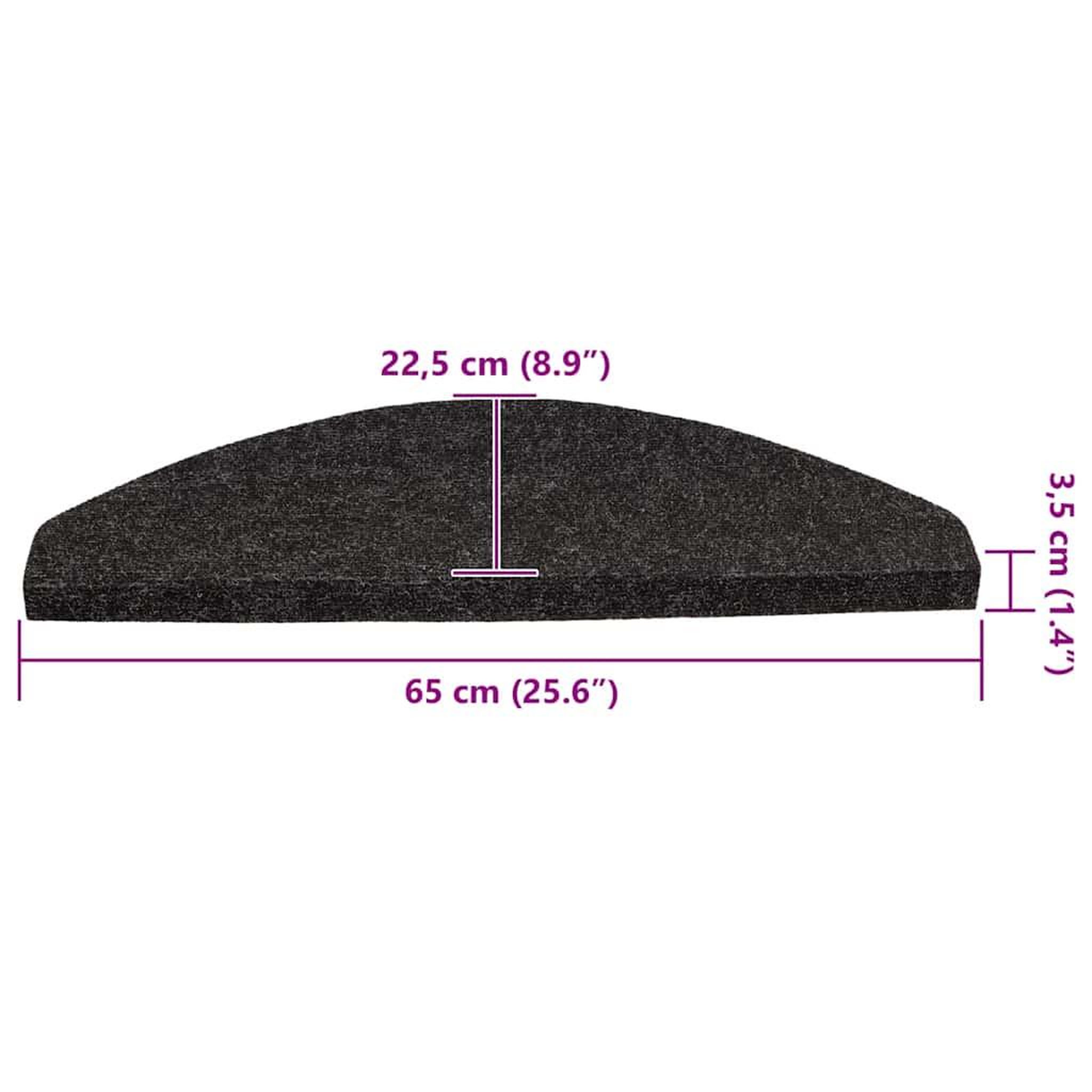 Voir la diapositive 6 : VIDAXL Tapis d'escalier auto-adhesifs 30 pcs anthracite 65x22,5x3,5 cm