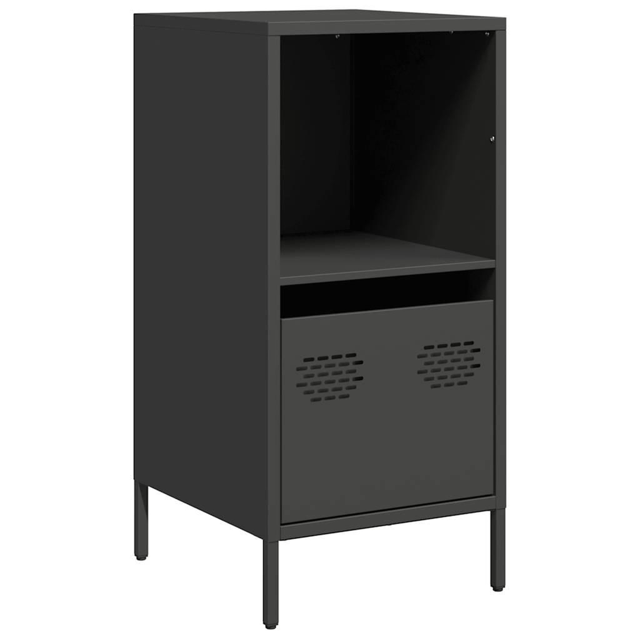 Voir la diapositive 2 : VIDAXL Buffet noir 35x39x73,5 cm acier lamine a froid
