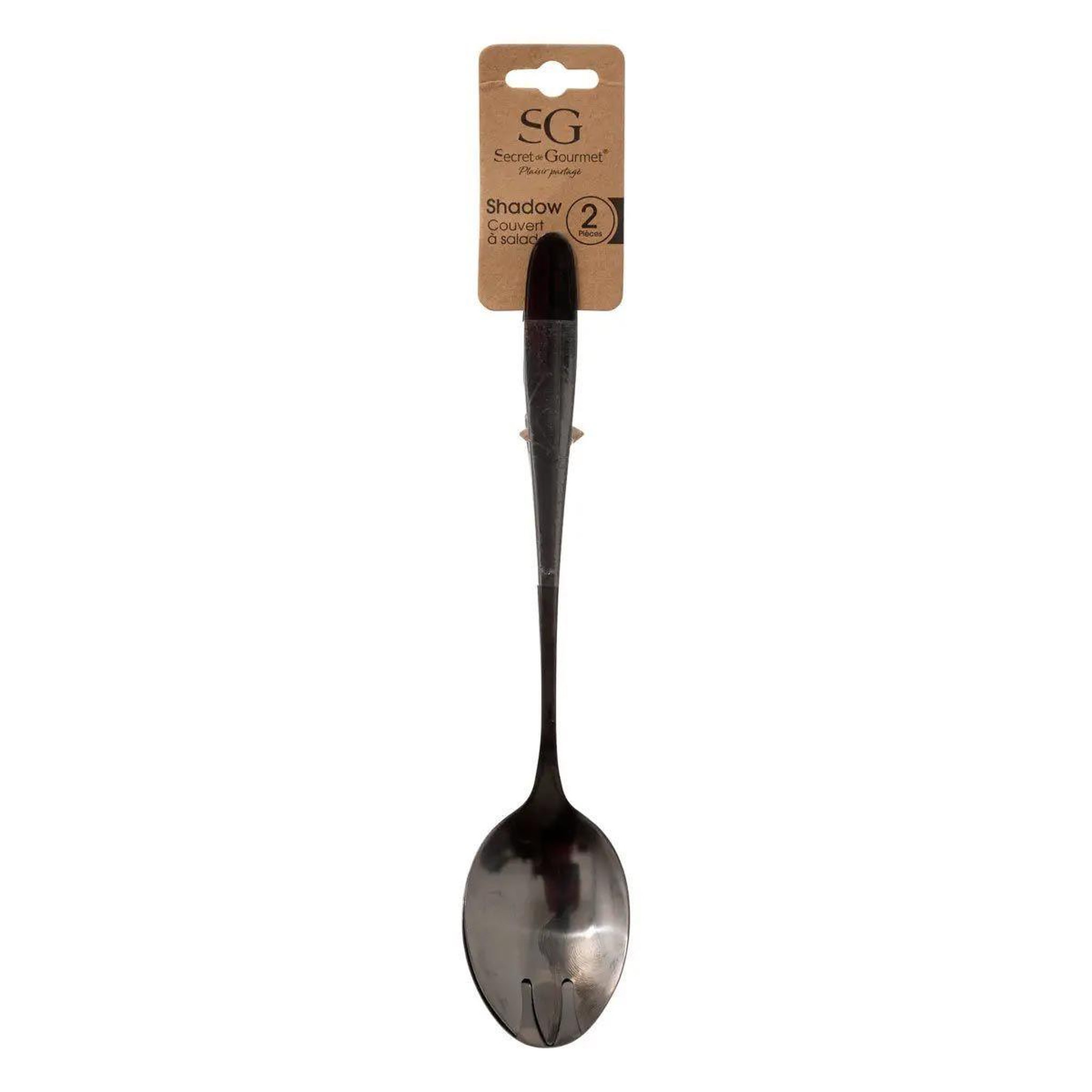 Voir la diapositive 4 : SECRET DE GOURMET Couverts à salade  lance  24cm noir