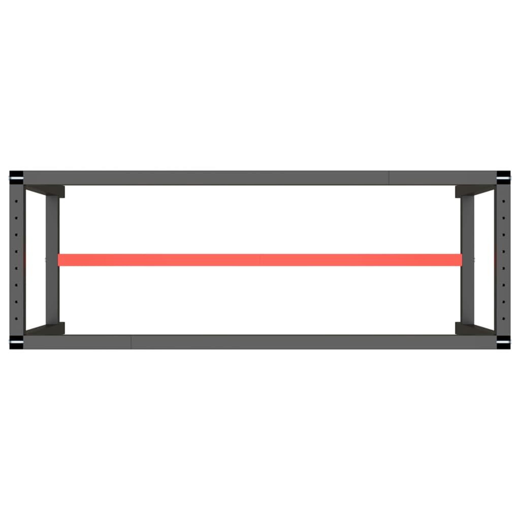 Voir la diapositive 5 : VIDAXL Cadre de banc de travail Noir et rouge mat 140x50x79 cm Metal