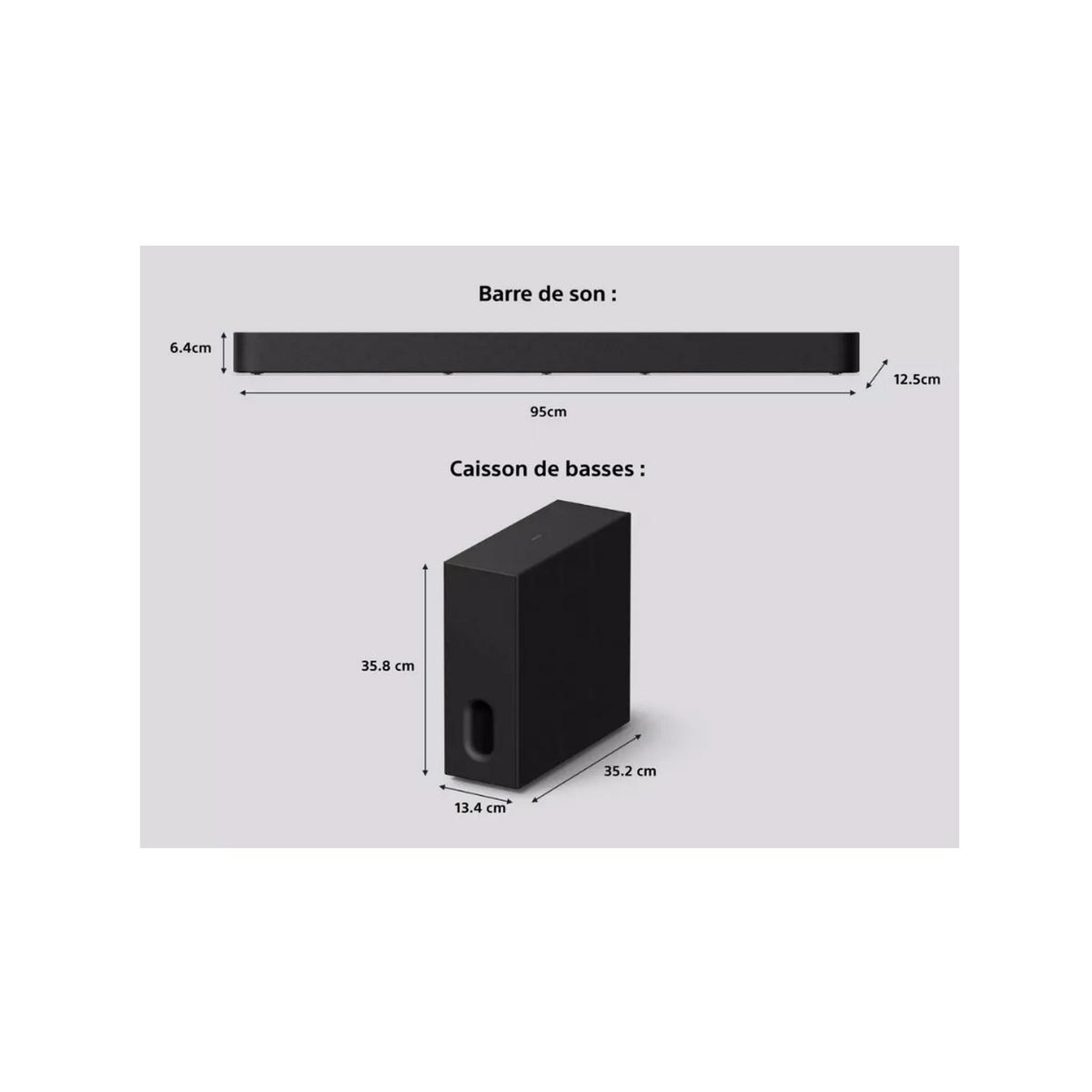 Voir la diapositive 4 : SONY Barre de son 100w bluetooth noir - hta7100kit.cel