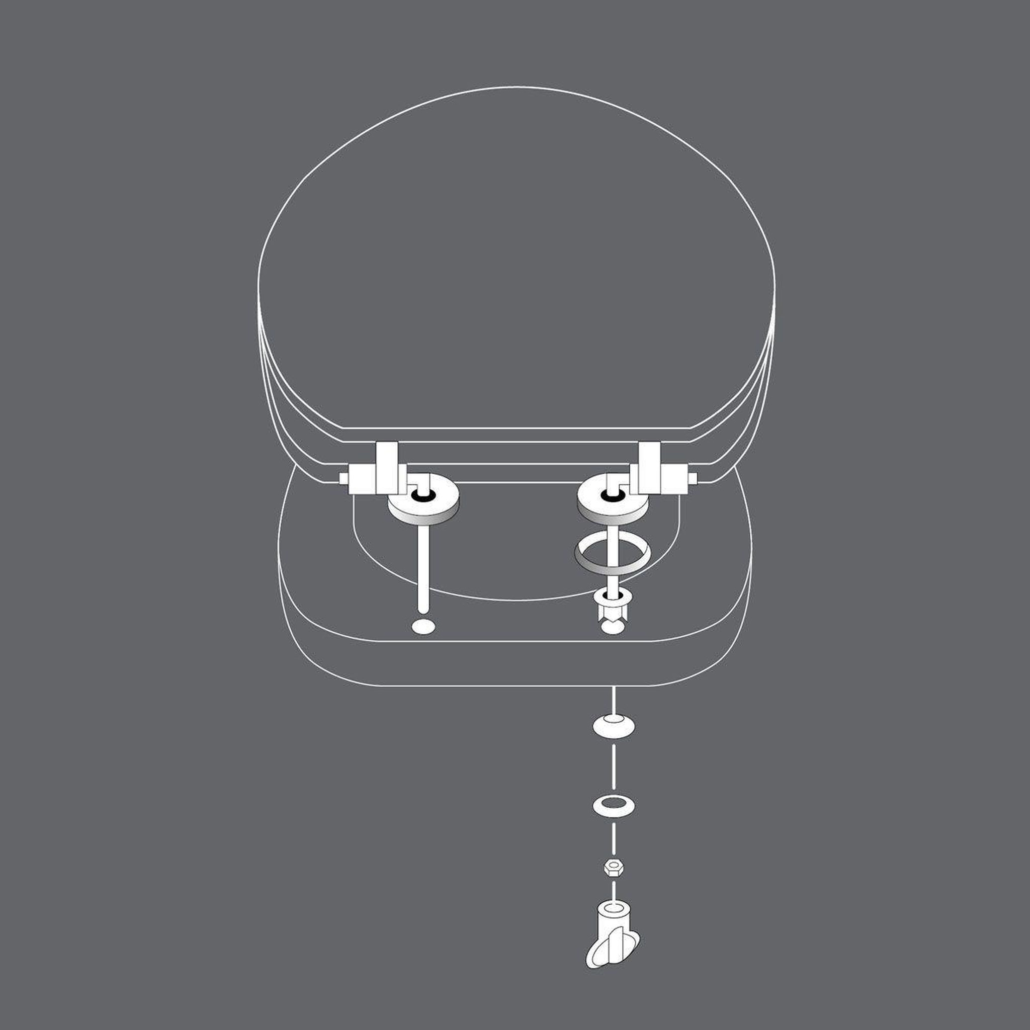 Voir la diapositive 5 : Douceur d'Intérieur Abattant wc imprimé  bubble  46cm blanc