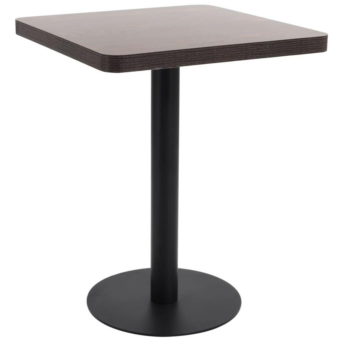 VIDAXL Table de bistro Marron fonce 60x60 cm MDF