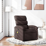 VIDAXL Fauteuil de massage inclinable Marron fonce Tissu