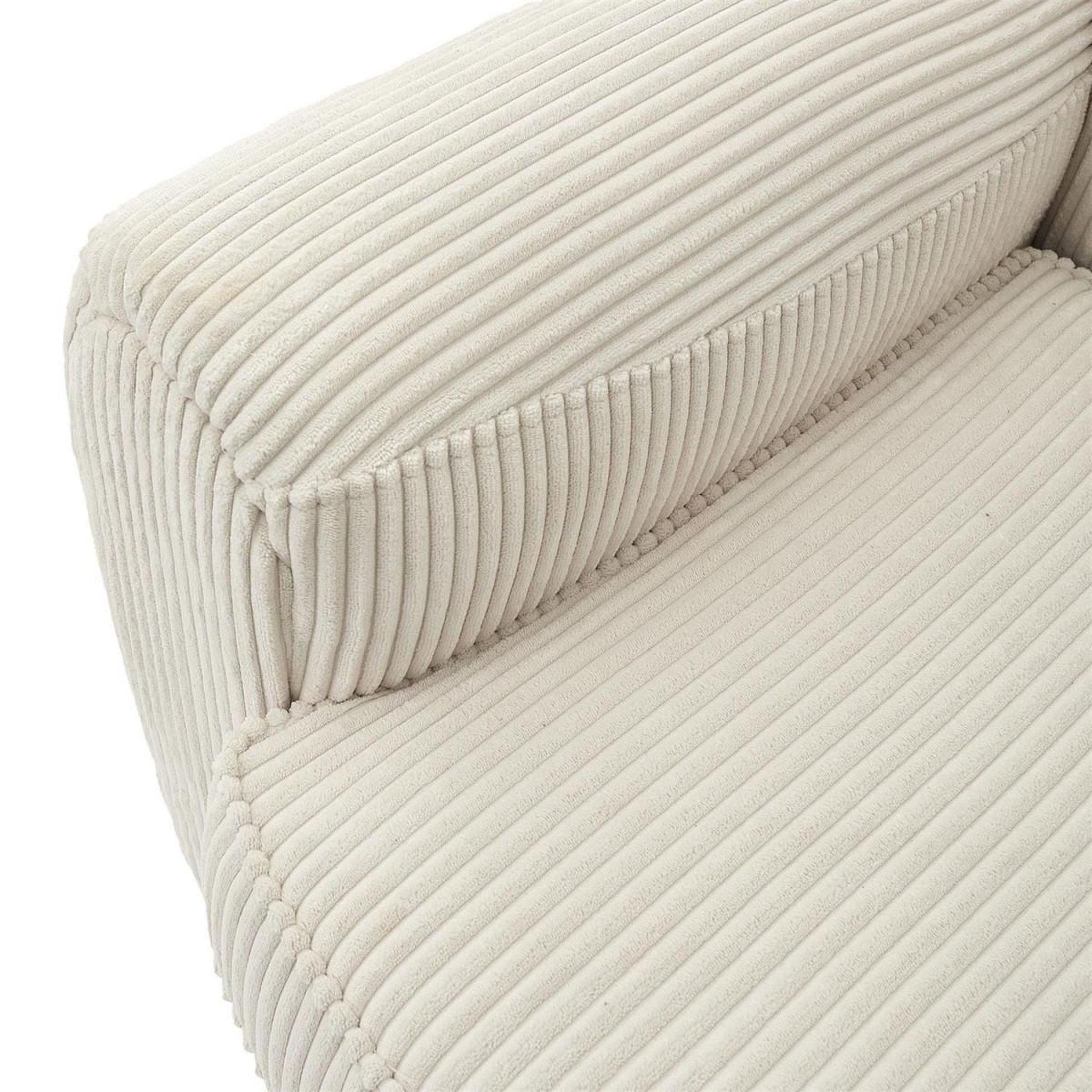 Voir la diapositive 6 : The Home Deco Factory Fauteuil club côtelé  scott  89cm beige