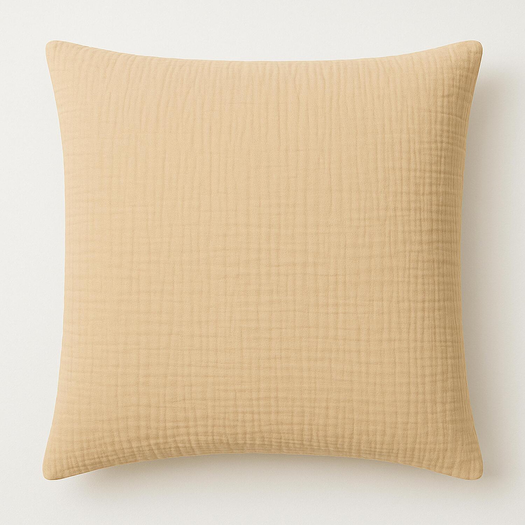 BATON ROUGE Taie d'oreiller 100% gaze de coton lavé ecru naturel. Coloris disponibles : Orange, Vert, Blanc, Beige, Bleu, Rose, Gris