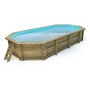 Voir la diapositive 2 : Habitat et Jardin Piscine bois   Palma 130   - 7.57 x 4.07 x 1.31 m +  Bâche à bulles 180 µ + Bâche hiver 280 gr/m²