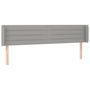 Voir la diapositive 2 : VIDAXL Tete de lit avec oreilles Gris clair 163x16x78/88 cm Tissu