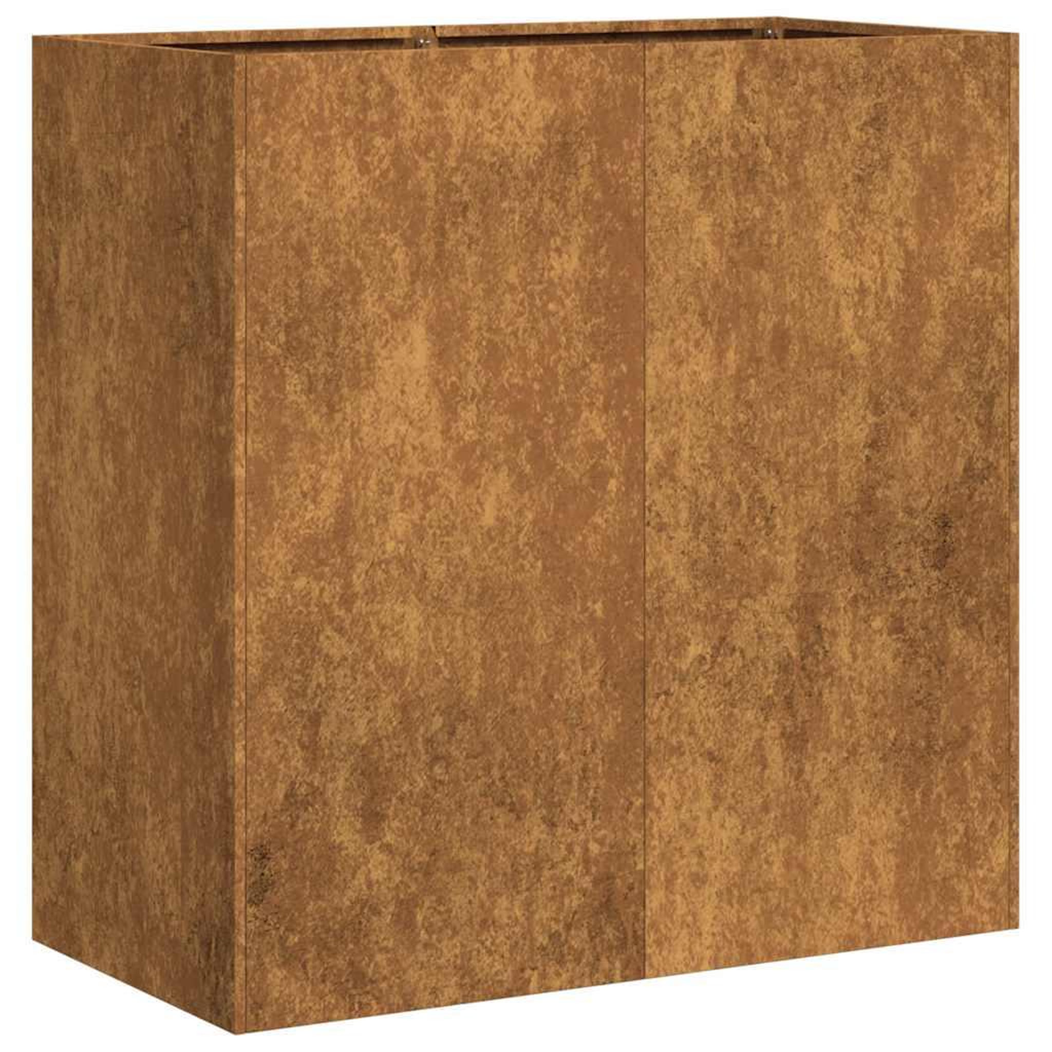 Voir la diapositive 2 : VIDAXL Jardiniere rouille 80x40x80 cm acier inoxydable