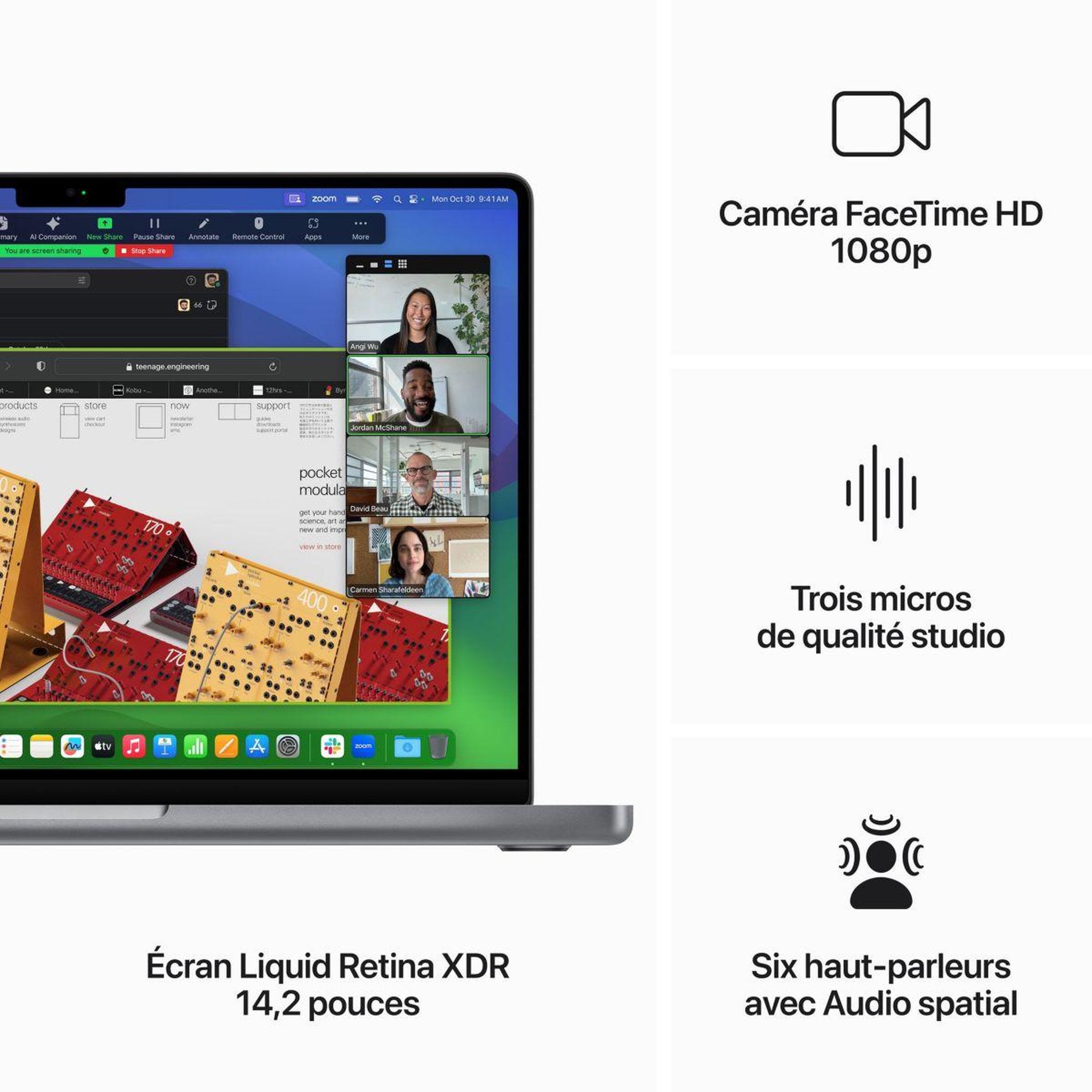 Voir la diapositive 5 : APPLE Ordinateur Apple Pro 14' M3 8Go RAM 512Go SSD Gris