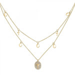 SC BOHEME Collier croix par SC Bohème orné de Cristaux scintillants