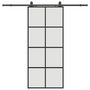 Voir la diapositive 2 : VIDAXL Porte coulissante kit de quincaillerie noir 90x205 cm verre ESG