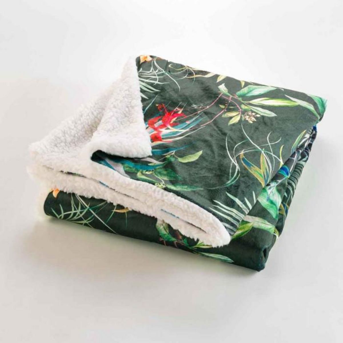 Paris Prix Plaid Velours Imprimé  Féerie  125x150cm Vert