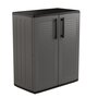 Voir la diapositive 1 : ART PLAST Armoire de Rangement Grise Armoire basse 2 portes Polypropylène 68x37h84 cm ArtPlast