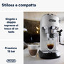 Voir la diapositive 3 : DELONGHI DELONGHI EC 685.W Machine expresso classique Dedica Style - Blanc