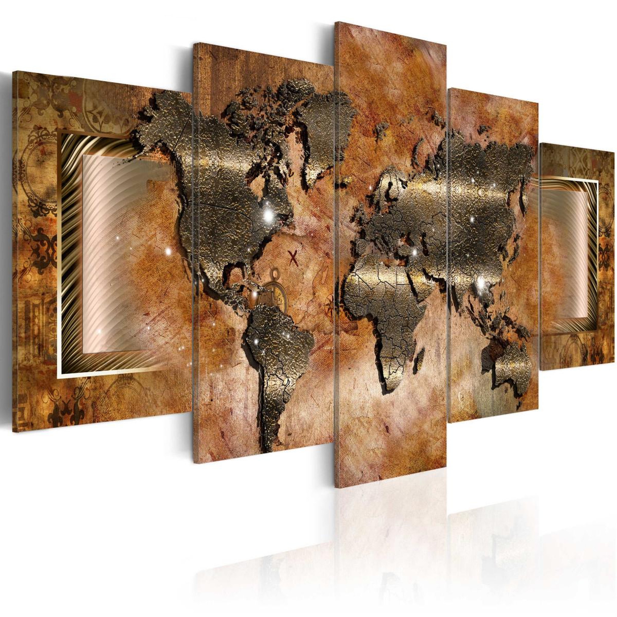 Voir la diapositive 1 : Paris Prix Tableau imprimé  steel map