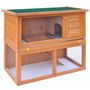 Voir la diapositive 2 : VIDAXL Clapier d'exterieur Enclos pour petits animaux 1 porte Bois