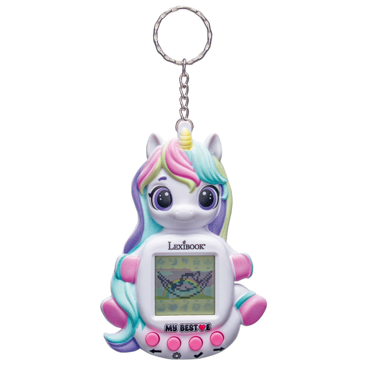 Lexibook Console My Best-E® Licorne avec écran LCD et porte-clés