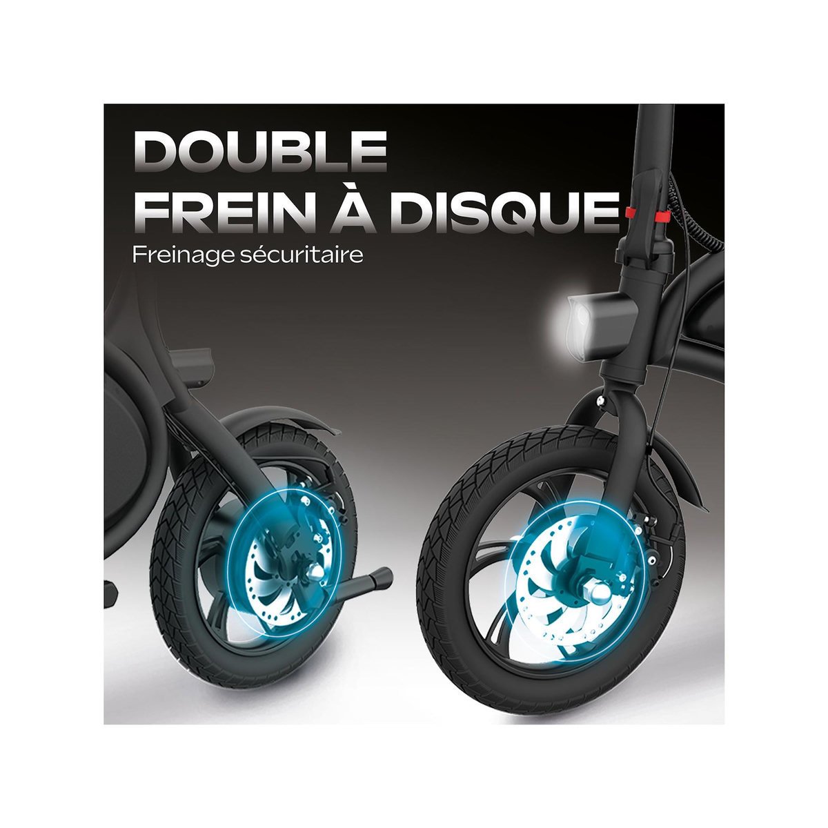 URBANGLIDE Draisienne Électrique Adulte E-bike 120 – Moteur 1000W - Autonomie Jusqu'a 18 km - Pneu 12  Gonflable - Batterie 42V/5.2Ah - Poids 15Kg