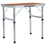 VIDAXL Table pliable de camping Aluminium 60x45 cm