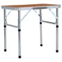 Voir la diapositive 1 : VIDAXL Table pliable de camping Aluminium 60x45 cm