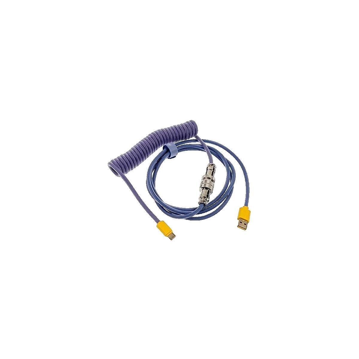 Ducky Câble USB Ducky Premicord Horizon Spiralé 1,8m Bleu et Violet