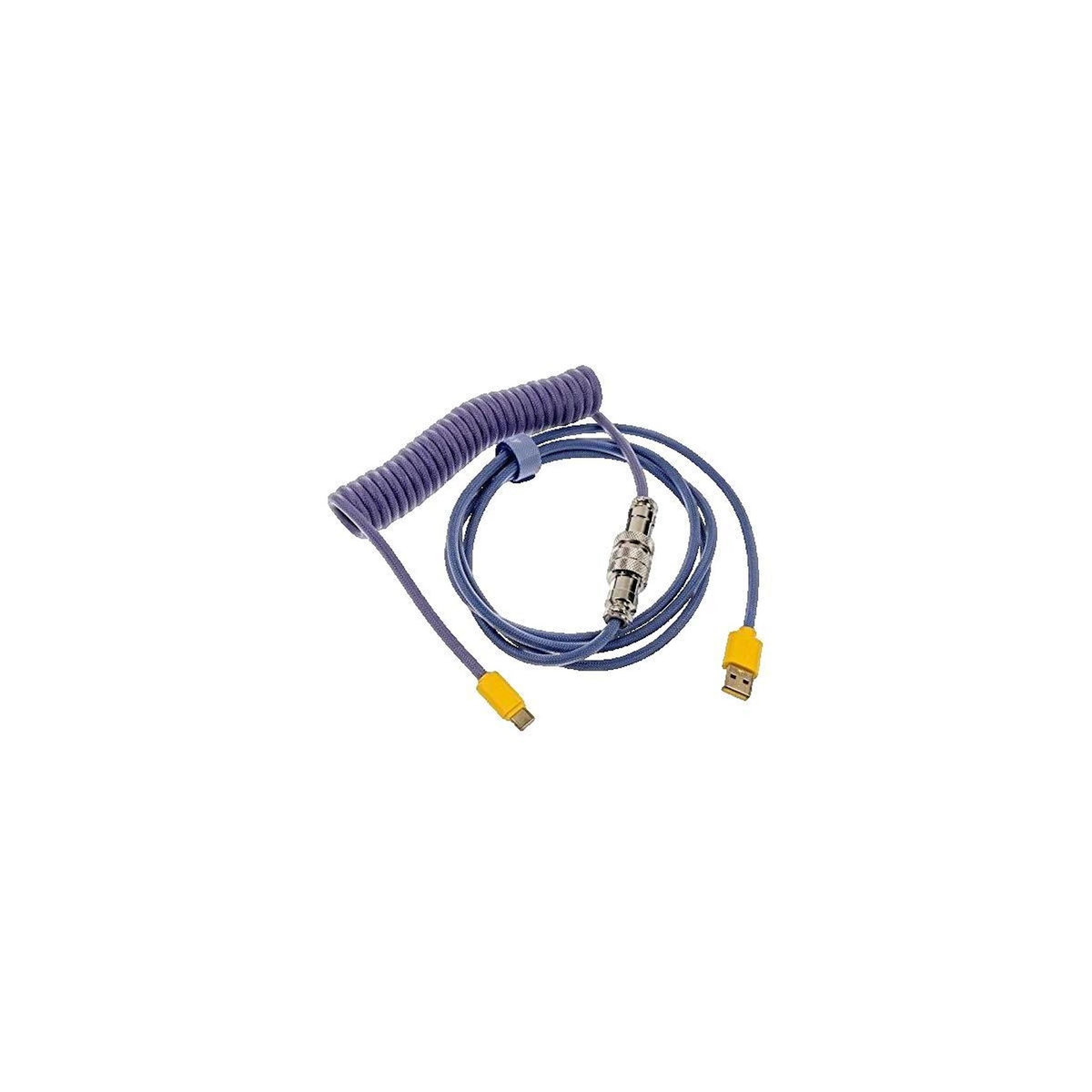 Ducky Câble USB Ducky Premicord Horizon Spiralé 1,8m Bleu et Violet
