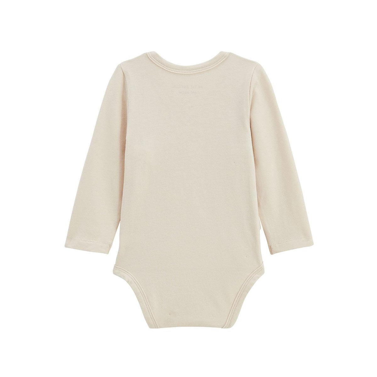Petit Béguin Lot de 3 bodies bébé manches longues ouverture croisée Eden