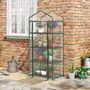 Voir la diapositive 2 : OUTSUNNY Serre de jardin balcon étagère serre 4 niveaux 0,7L x 0,5l x 1,6H m acier époxy bâche amovible PVC haute densité transparente