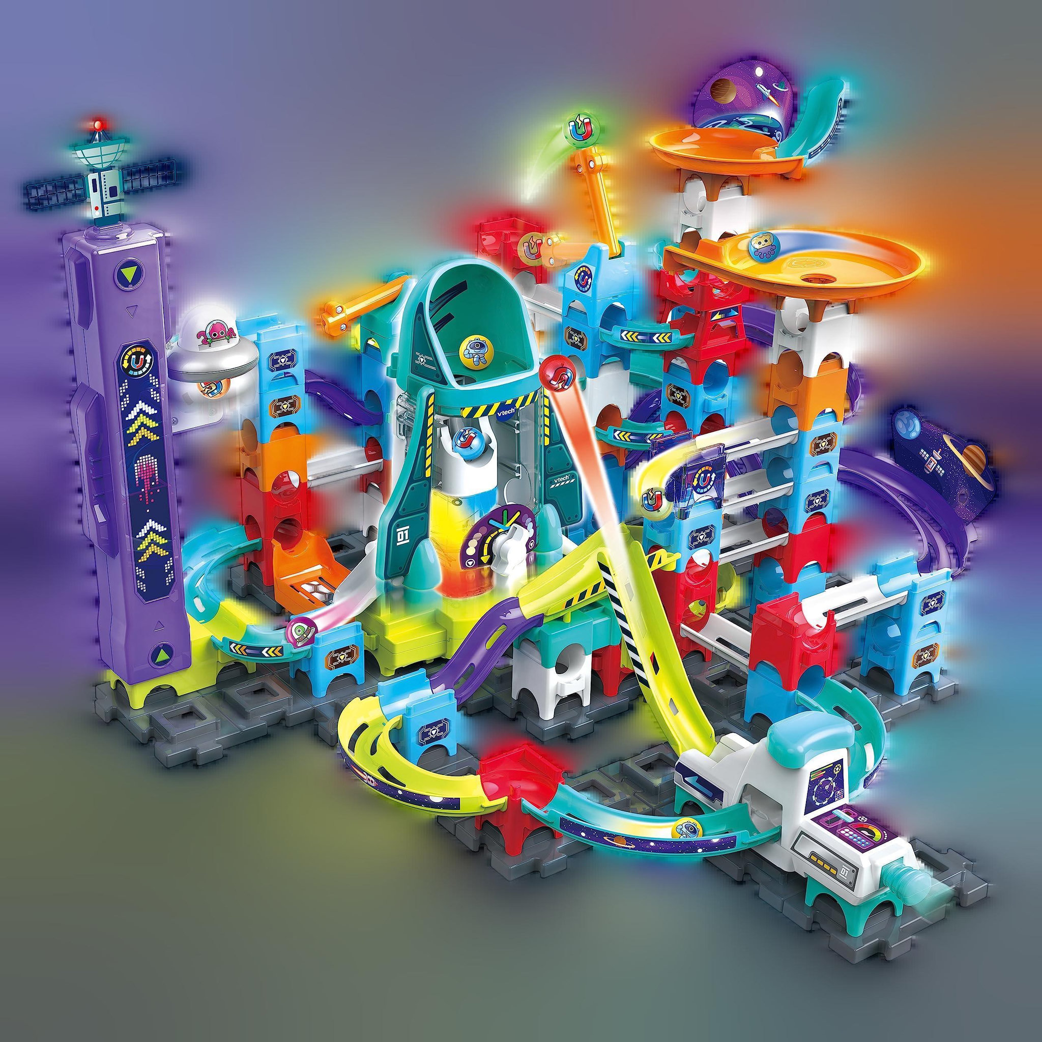 Voir la diapositive 2 : VTECH Ensemble de construction VTech Space Magnetic Set XL 300 E