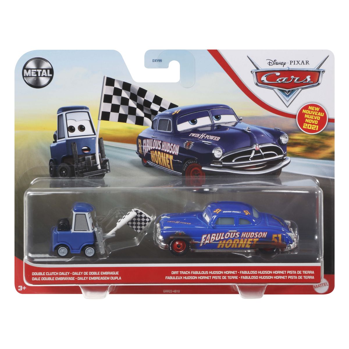 MATTEL Mattel Pack de 2 véhicules - Cars - Dale Double Embrayage et Fabuleux Hudson Hornet Piste de terre