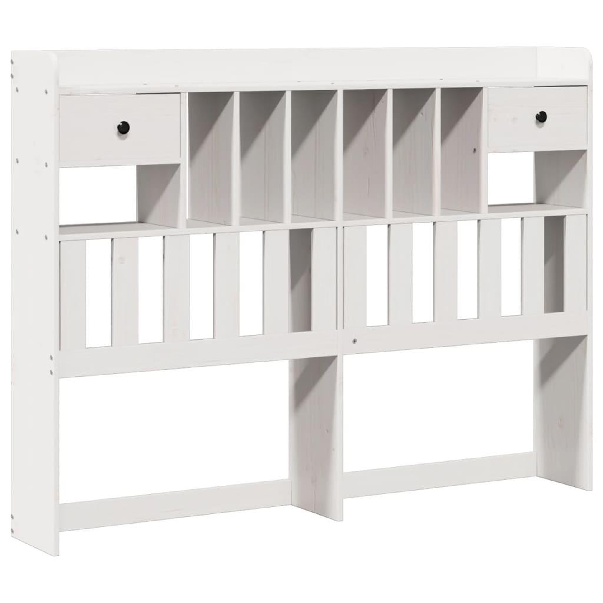 Voir la diapositive 5 : VIDAXL Lit bibliotheque sans matelas blanc 140x200 cm bois pin massif