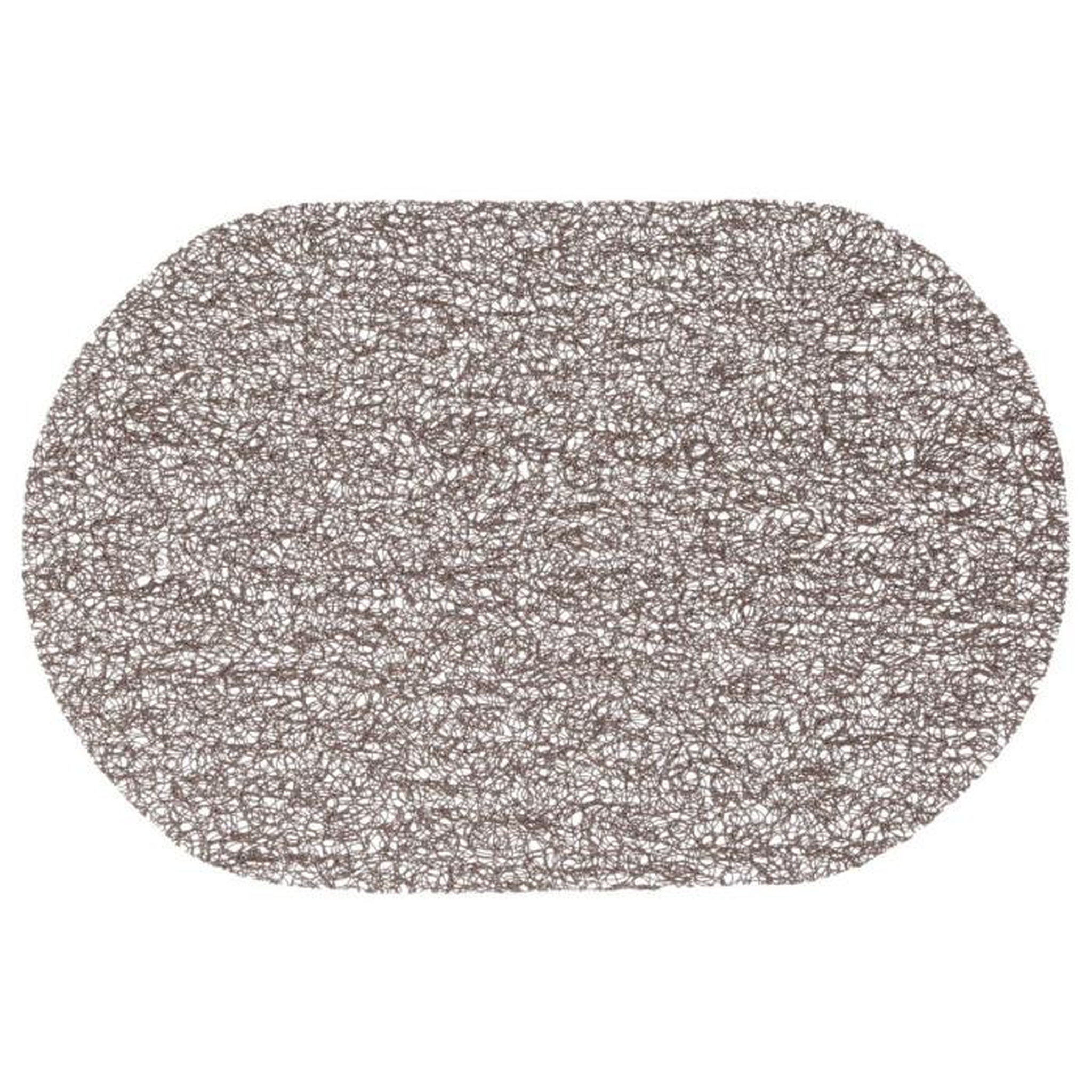 Voir la diapositive 1 : SECRET DE GOURMET Set de Table Ovale  Spaghetti  29x44cm Taupe