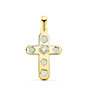 Voir la diapositive 1 : L'ATELIER D'AZUR Pendentif - Médaille Croix Or 18 Carats 750 Jaune et Nacre - Chaine Offerte