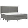 Voir la diapositive 3 : VIDAXL Sommier a lattes de lit avec matelas Gris fonce 200x200cm Tissu