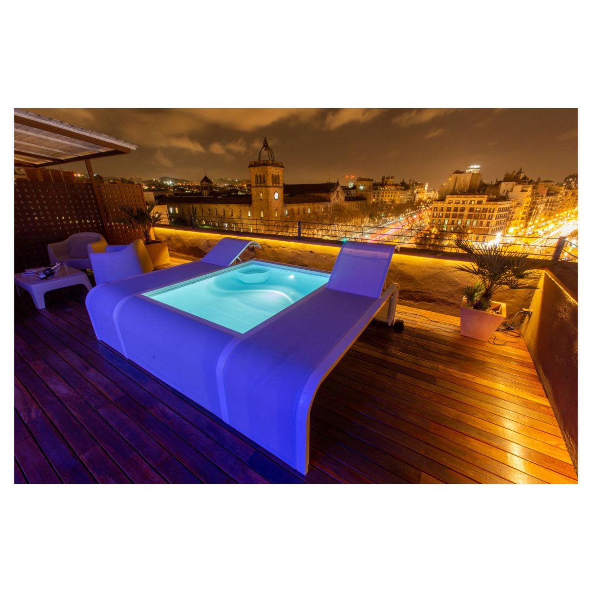 Piscine avec 2 transats intégrés 2,82 x 2,19 x 0,60m MARIPOSA