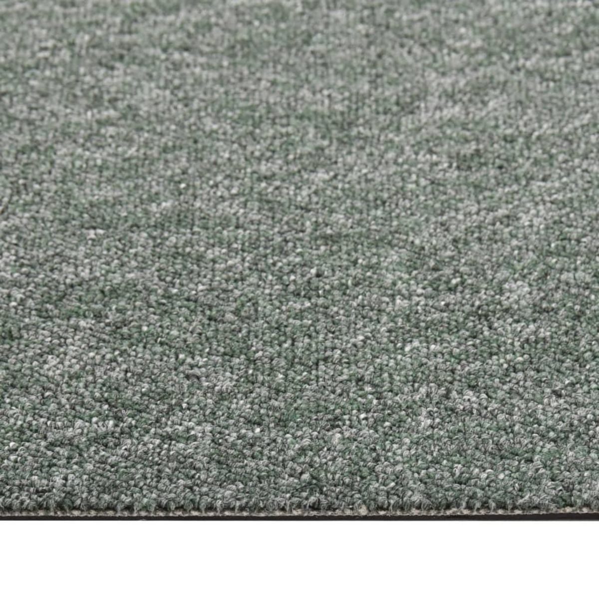 VIDAXL Dalles de tapis de sol 20 pcs 5 m^2 50x50 cm Vert