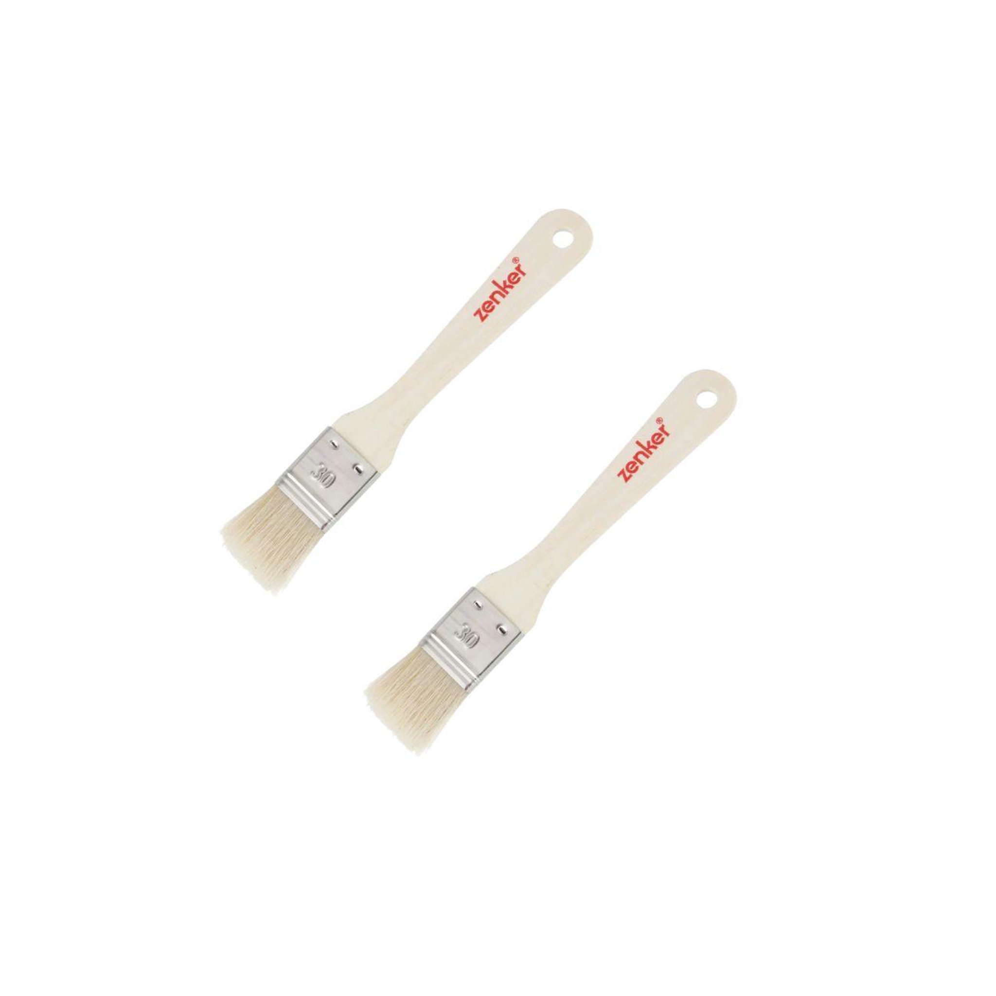 ZENKER Ensemble de 2 pinceaux de cuisine et de pâtisserie 19 cm en poils naturels zenker