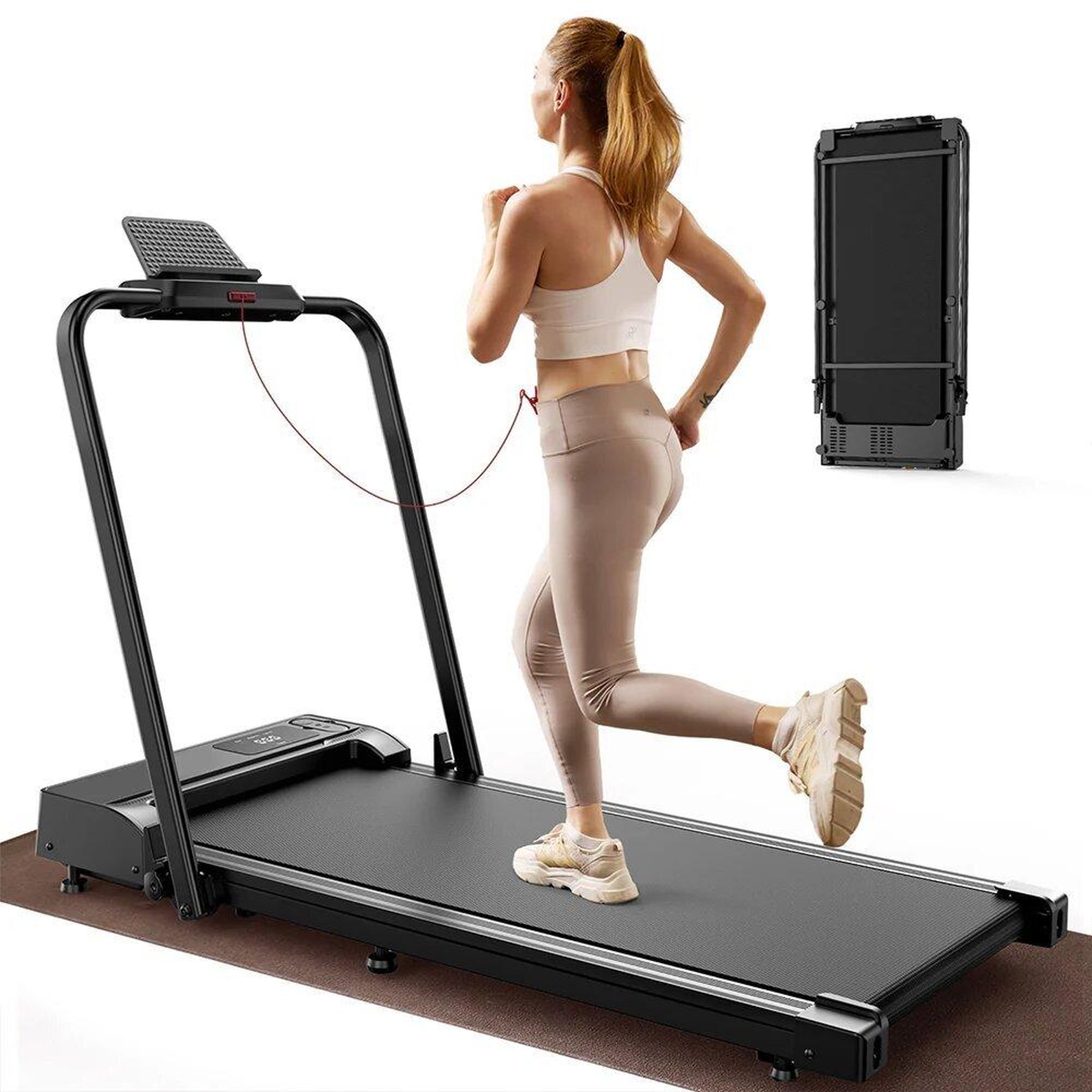 Voir la diapositive 4 : FORMILL Tapis de course électrique 2 en 1 formill jt51, 1-10 km/h, 2,5 cv, écran led