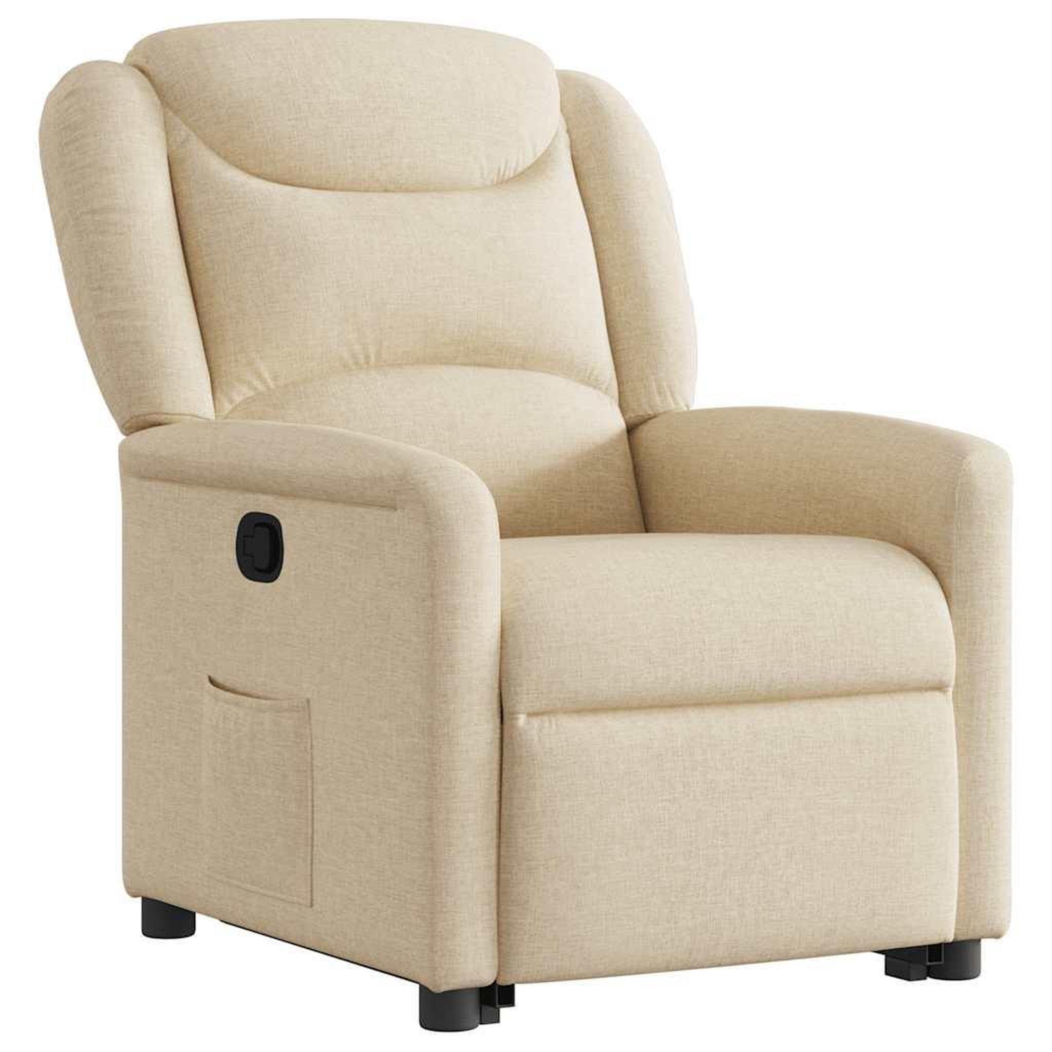 Voir la diapositive 4 : VIDAXL Fauteuil inclinable Creme Tissu
