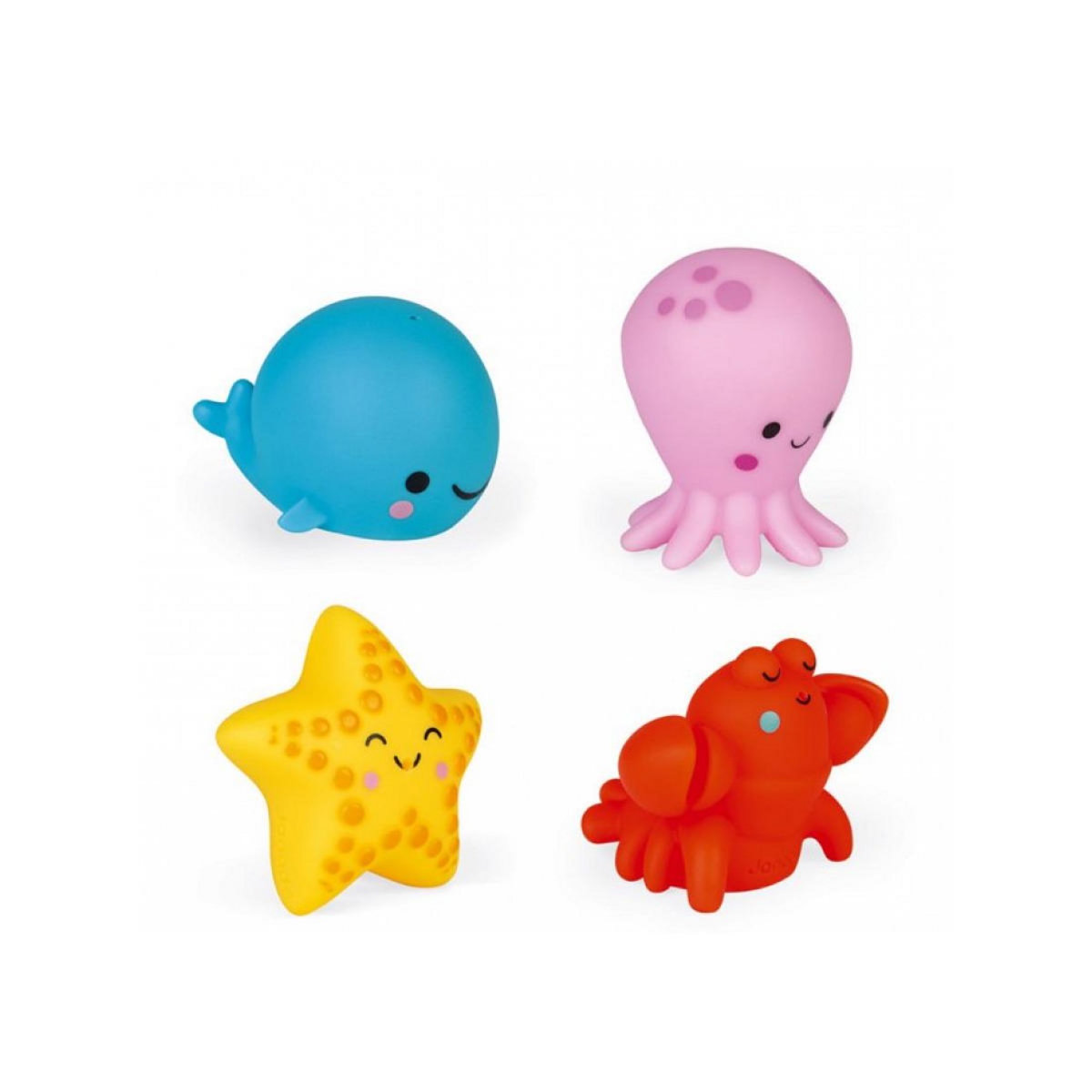 Juratoys-Janod 4 Gicleurs de bain Les animaux de la mer