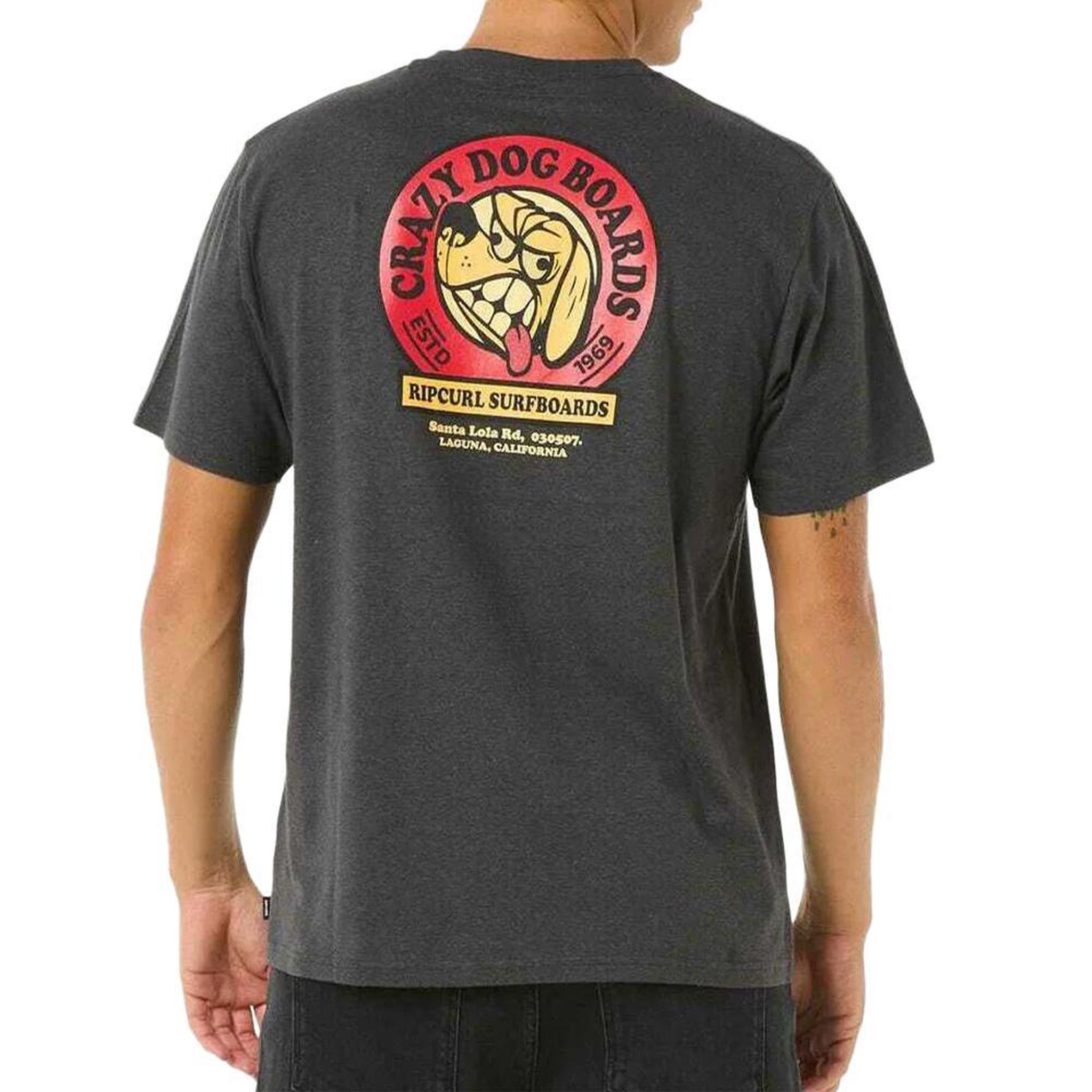 Voir la diapositive 2 : Rip Curl T-Shirt Gris/Noir Homme Rip Curl Shaper Address
