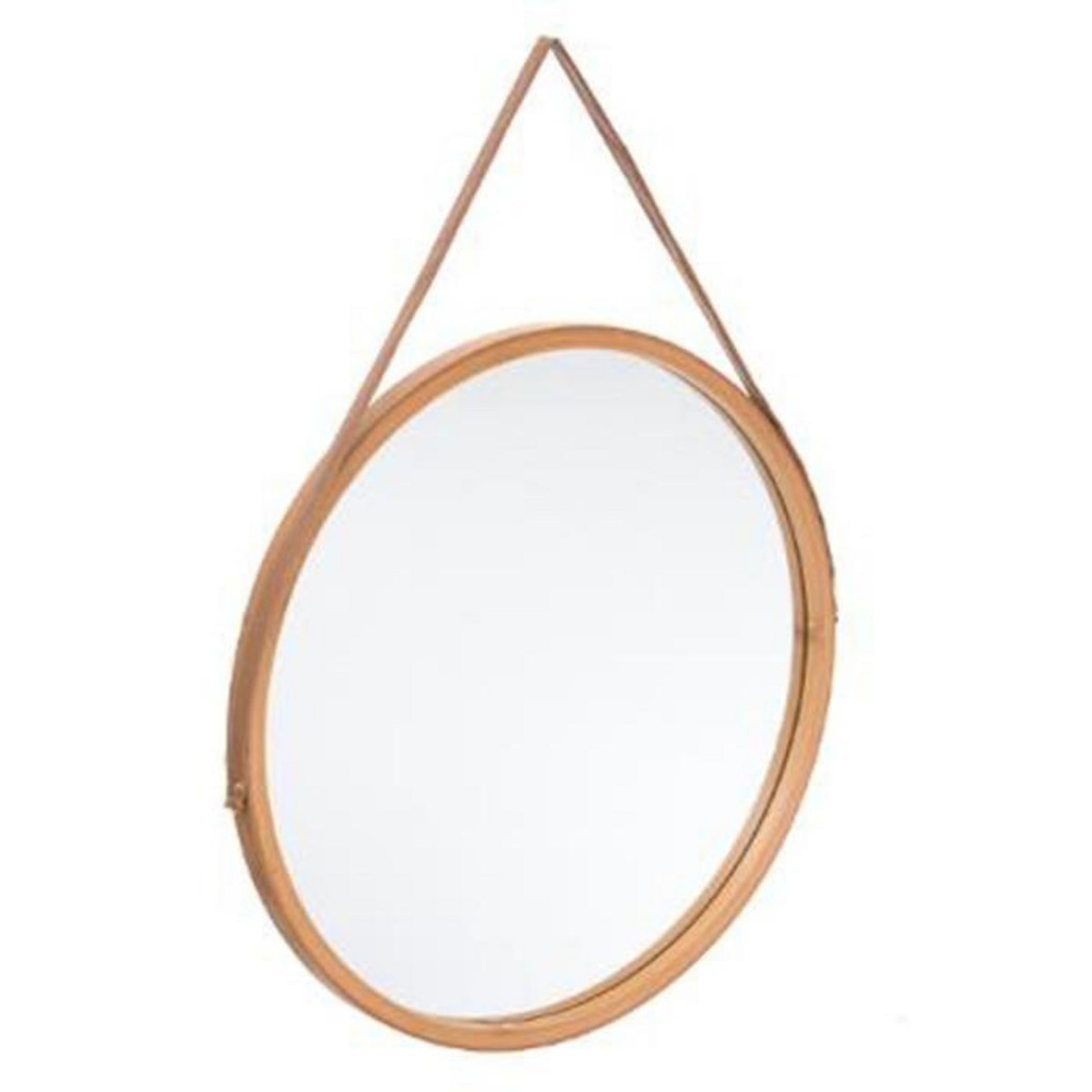 FIVE Miroir Mural Rond Avec Anse  Sicéla  38cm Naturel