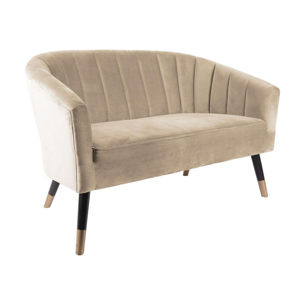 PRESENT TIME Canapé Royal en velours - 2 places