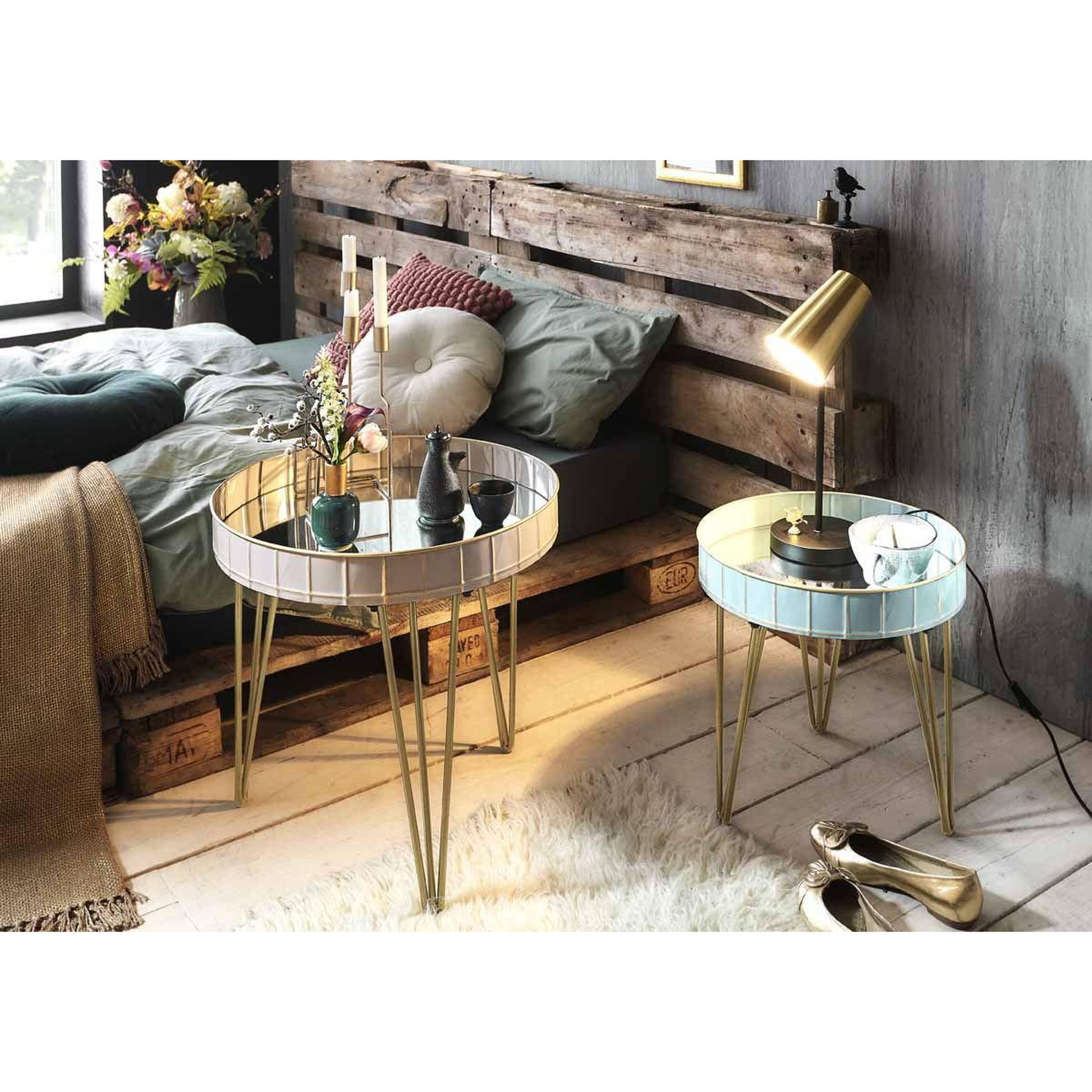 Voir la diapositive 2 : Paris Prix Table d'appoint déco  andrés  51cm gris