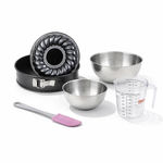 ZENKER Set de 5 ustensiles de pâtisserie moule à manqué bol spatule et verre doseur Black metallic Black mettallic Zenker  Black mettallic